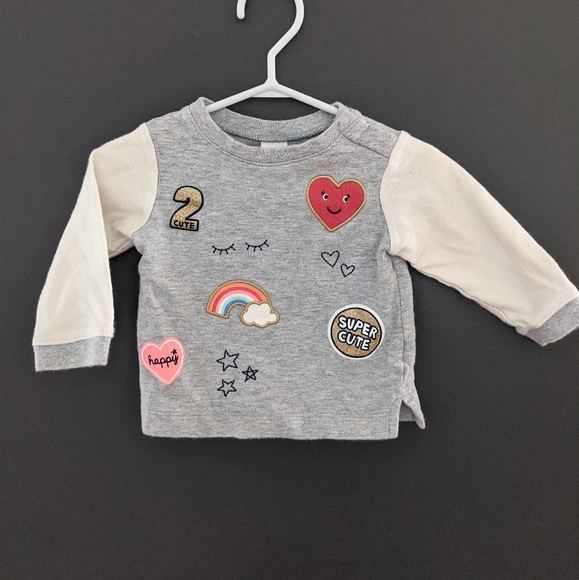 Carter's Other - Grey & white long sleeved sweater